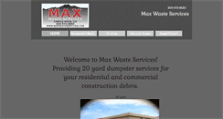 Desktop Screenshot of maxwasteservices.com