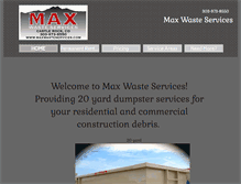 Tablet Screenshot of maxwasteservices.com